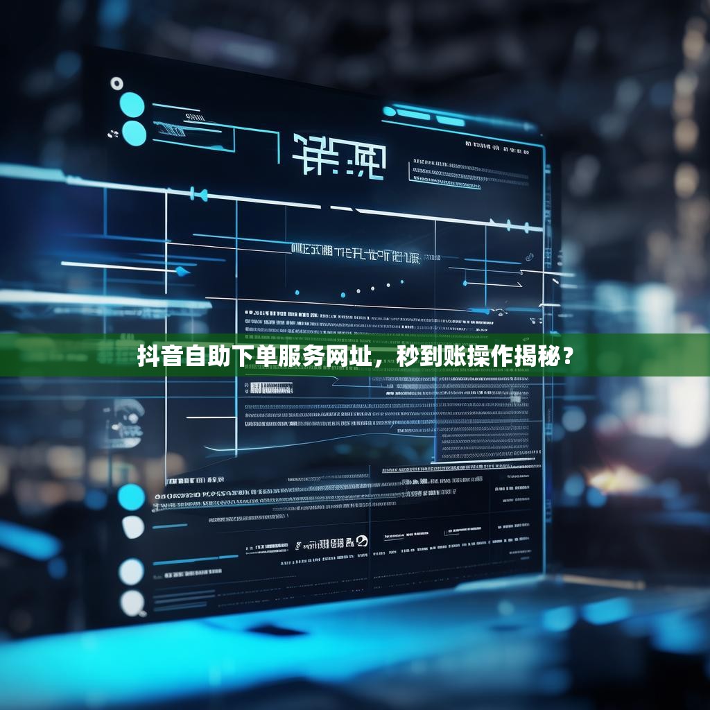抖音自助下单服务网址，秒到账操作揭秘？