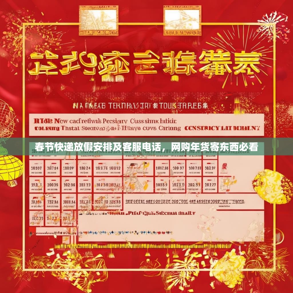 春节快递放假安排及客服电话，网购年货寄东西必看