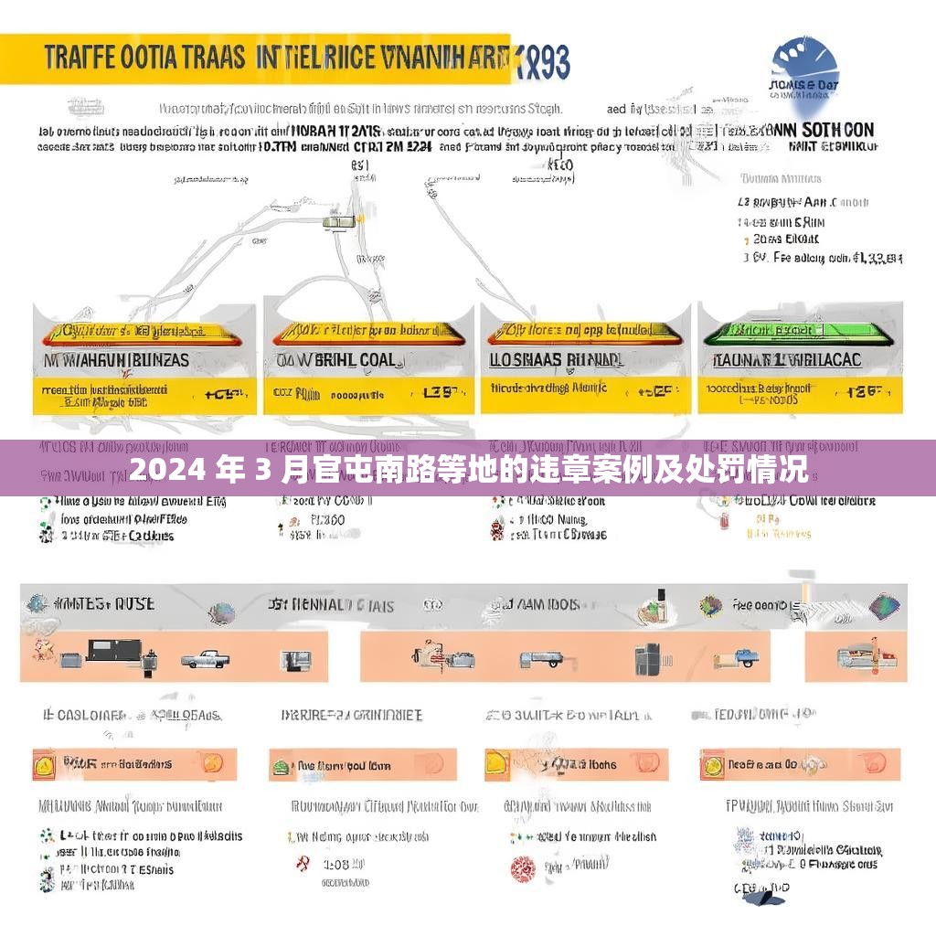 2024 年 3 月官屯南路等地的违章案例及处罚情况