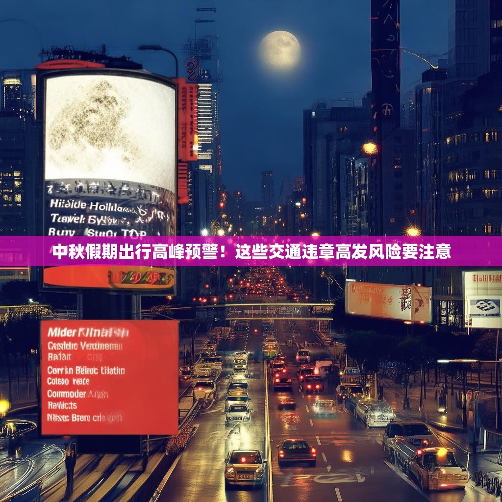 中秋假期出行高峰预警！这些交通违章高发风险要注意