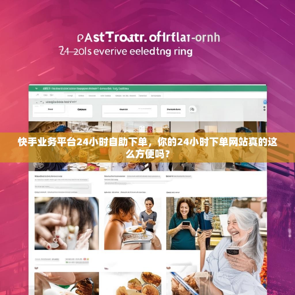 快手业务平台24小时自助下单，你的24小时下单网站真的这么方便吗？