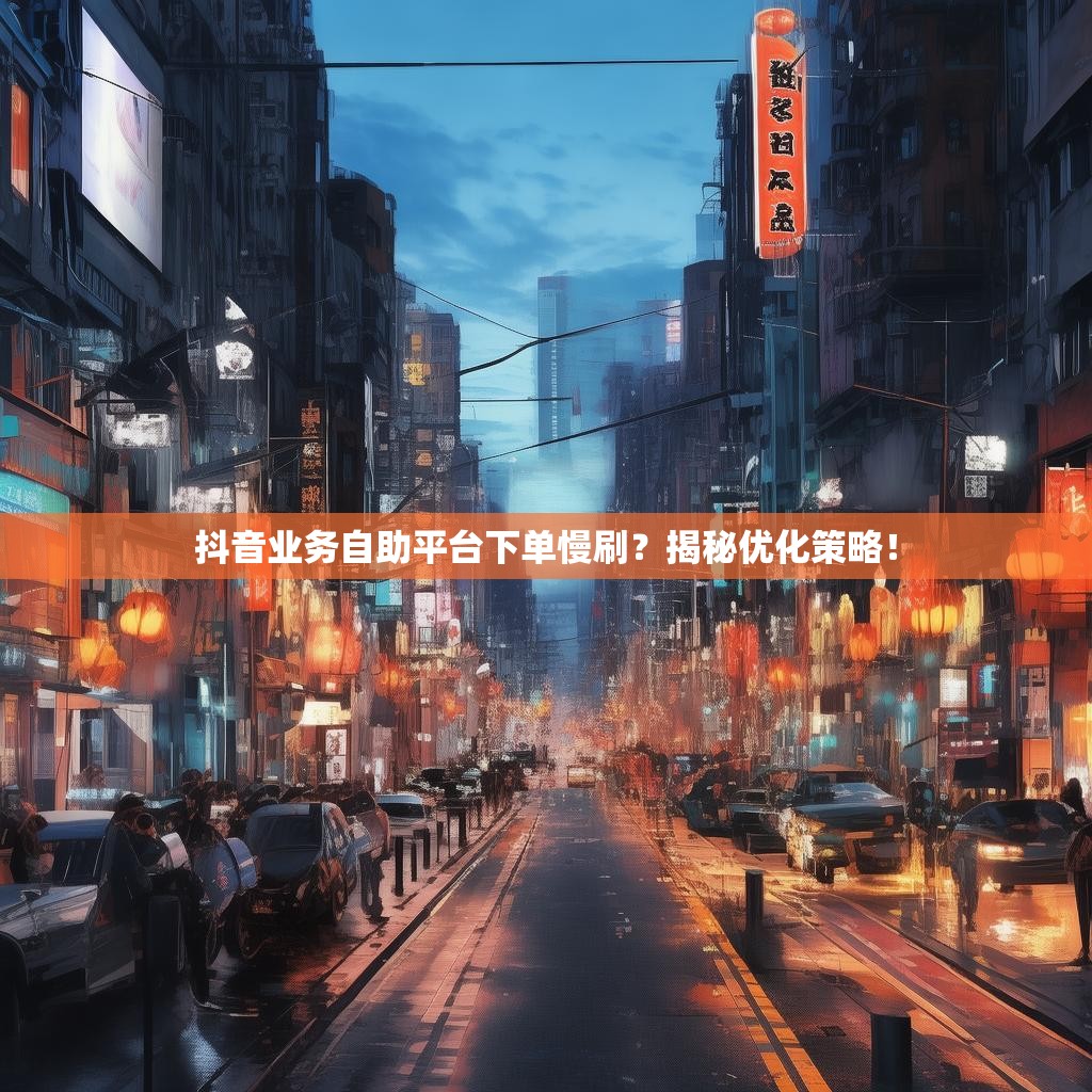 抖音业务自助平台下单慢刷？揭秘优化策略！