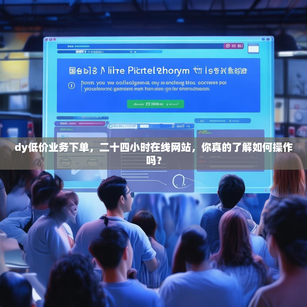 dy低价业务下单，二十四小时在线网站，你真的了解如何操作吗？