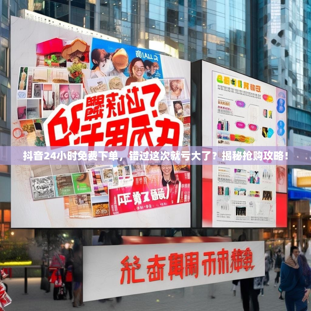 抖音24小时免费下单,错过这次就亏大了?揭秘抢购攻略!