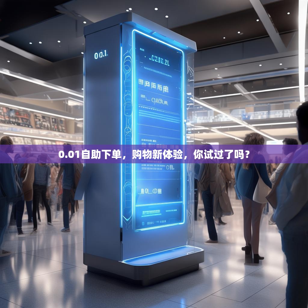 0.01自助下单，购物新体验，你试过了吗？