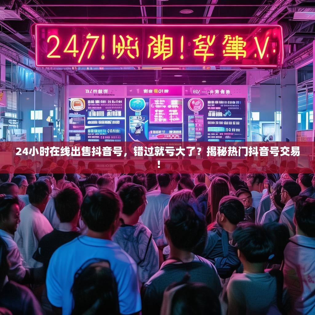 24小时在线出售抖音号，错过就亏大了？揭秘热门抖音号交易！