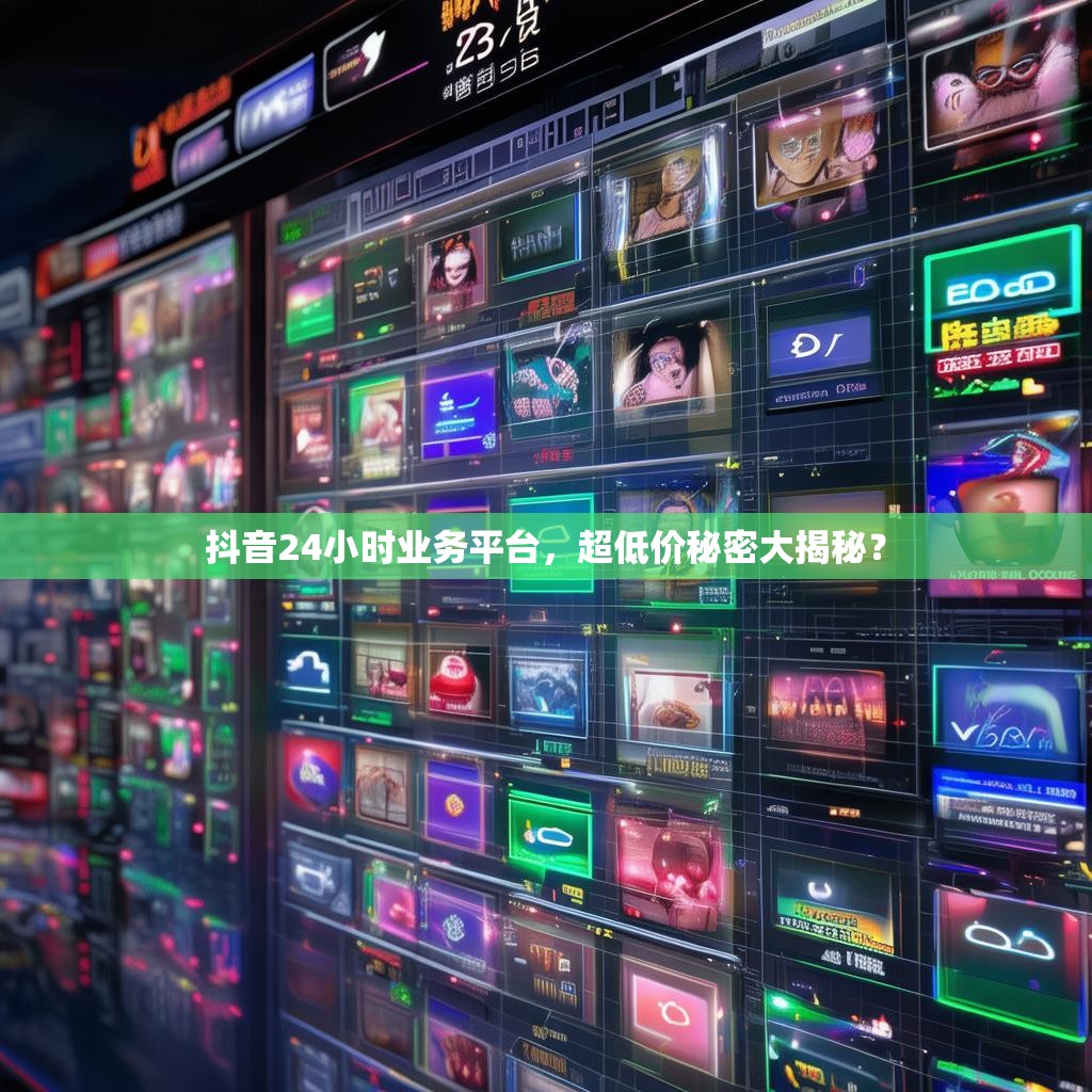 抖音24小时业务平台,超低价秘密大揭秘?