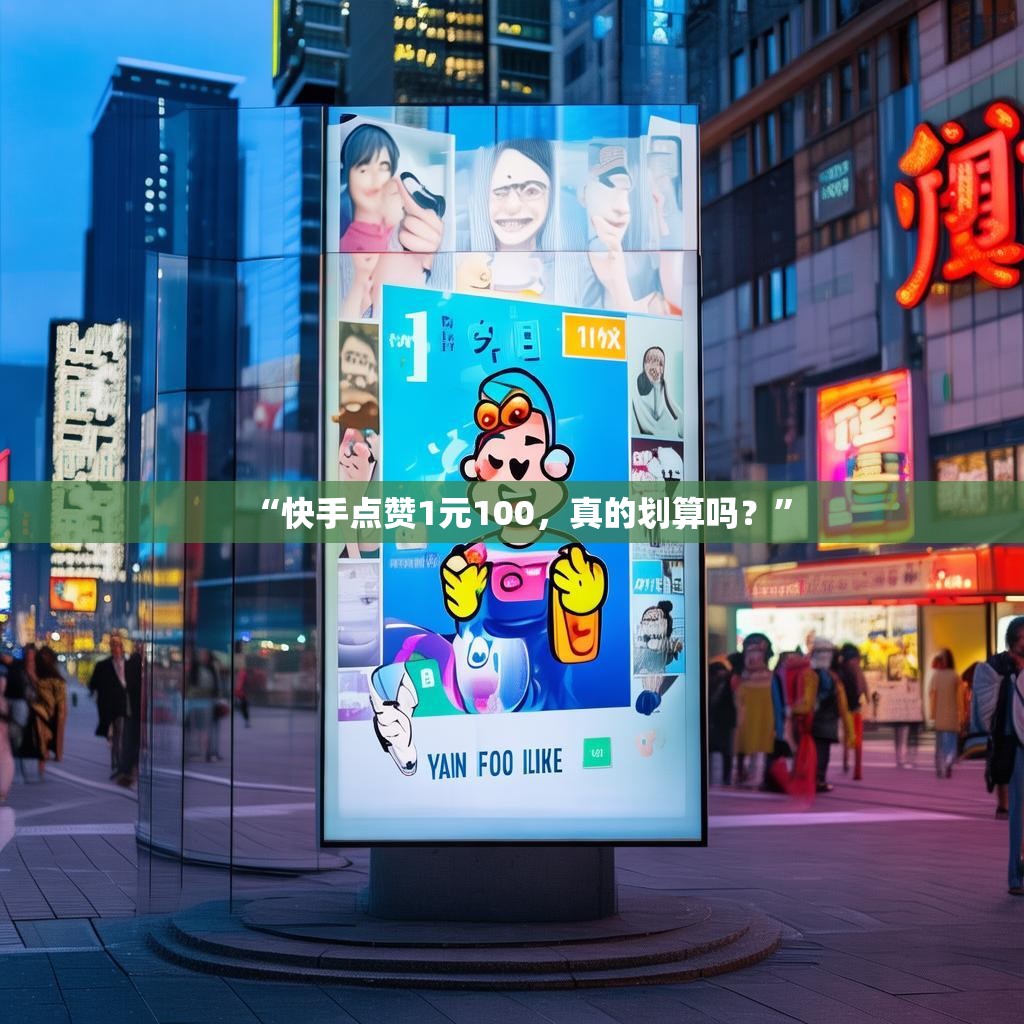 “快手点赞1元100,真的划算吗?”