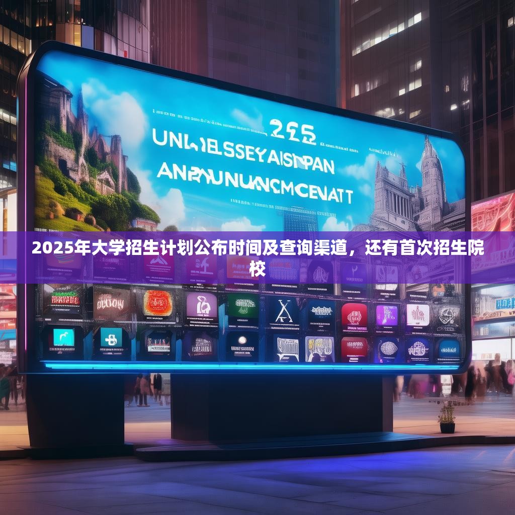 2025年大学招生计划公布时间及查询渠道，还有首次招生院校