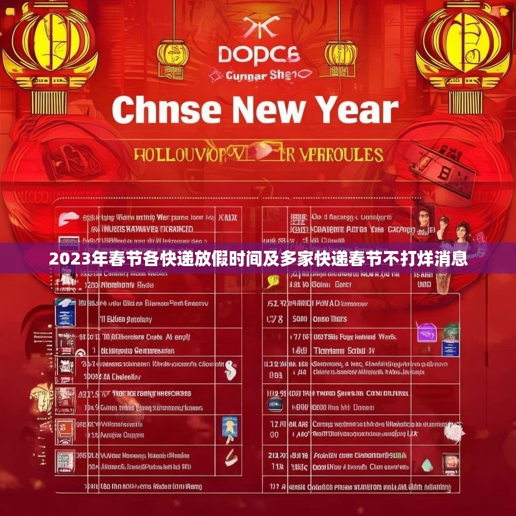 2023年春节各快递放假时间及多家快递春节不打烊消息