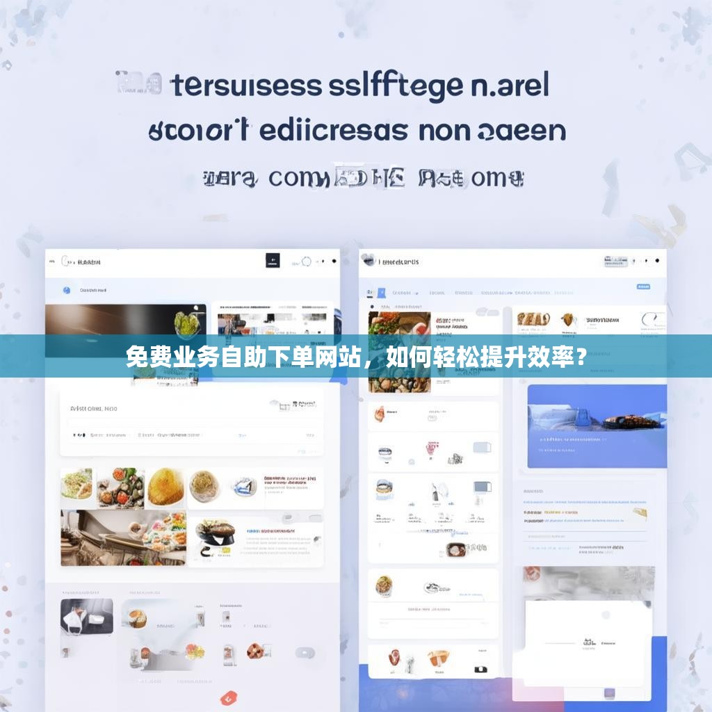 免费业务自助下单网站，如何轻松提升效率？