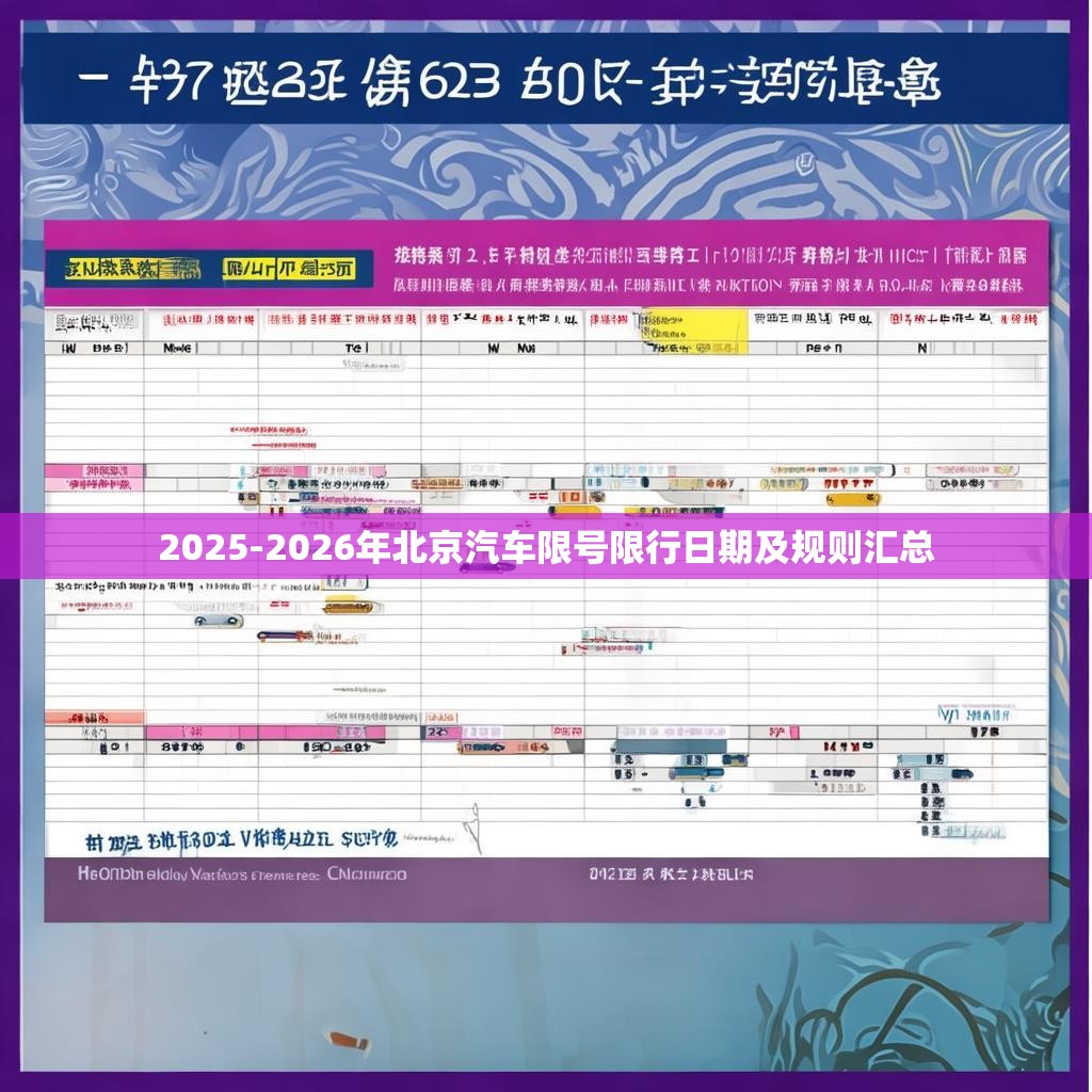 2025-2026年北京汽车限号限行日期及规则汇总