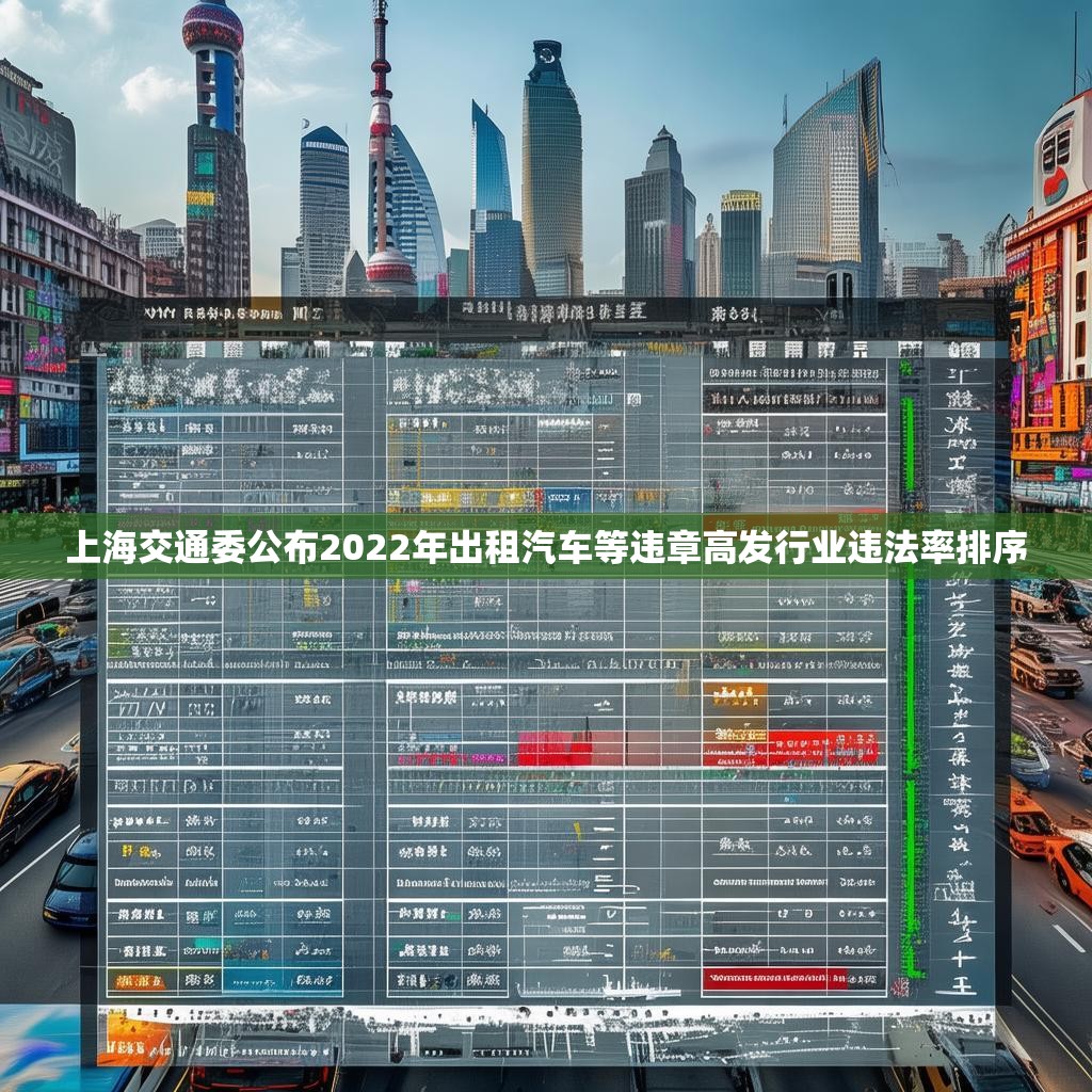 上海交通委公布2022年出租汽车等违章高发行业违法率排序