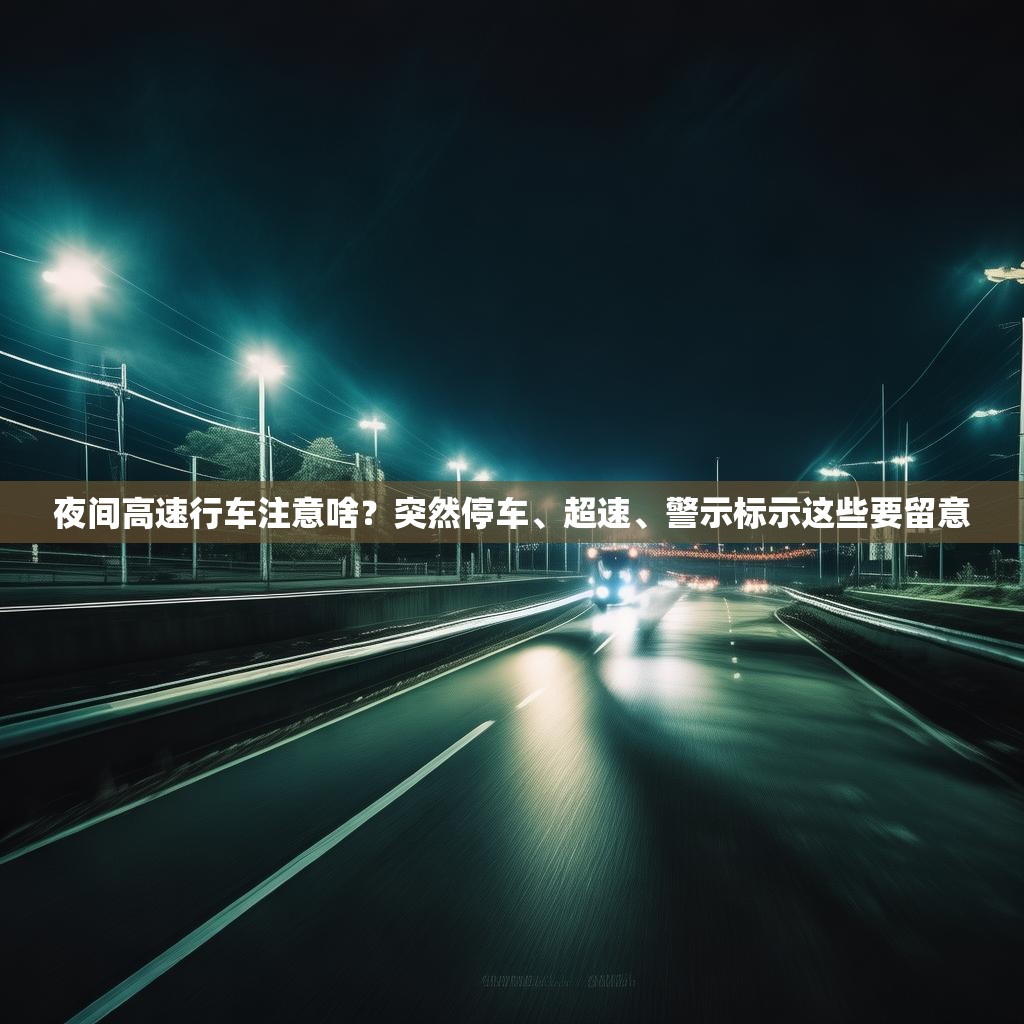 夜间高速行车注意啥？突然停车、超速、警示标示这些要留意