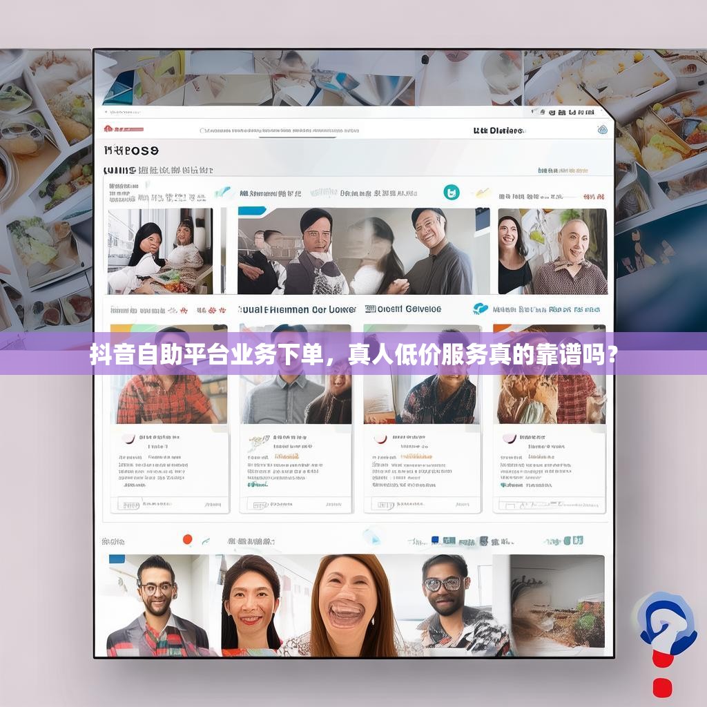 抖音自助平台业务下单，真人低价服务真的靠谱吗？