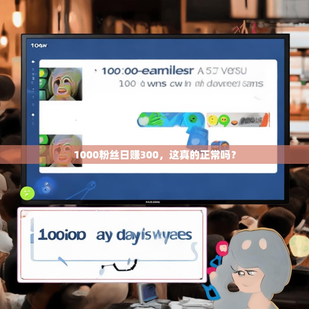 1000粉丝日赚300，这真的正常吗？