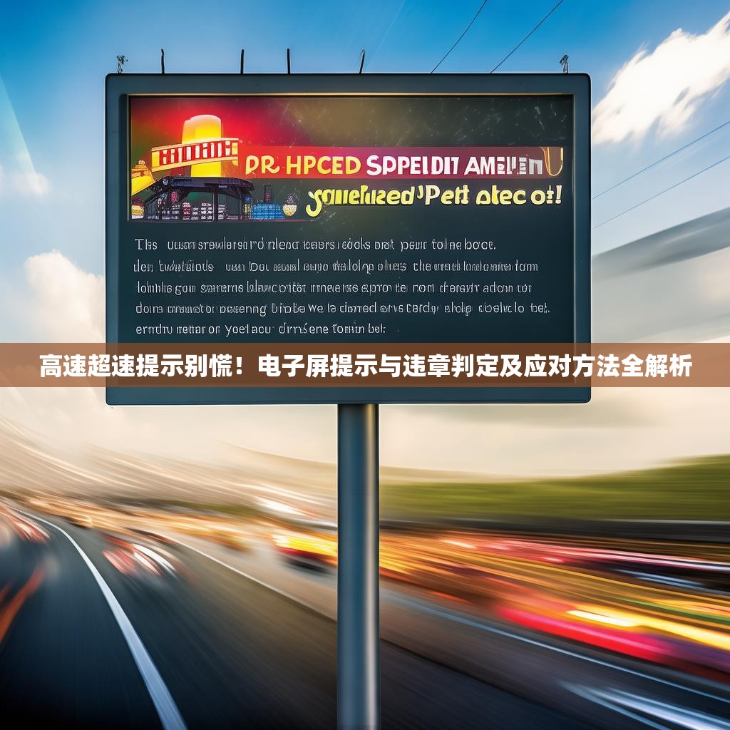 高速超速提示别慌！电子屏提示与违章判定及应对方法全解析