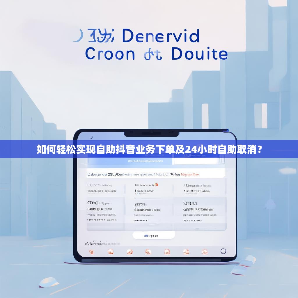 如何轻松实现自助抖音业务下单及24小时自助取消？