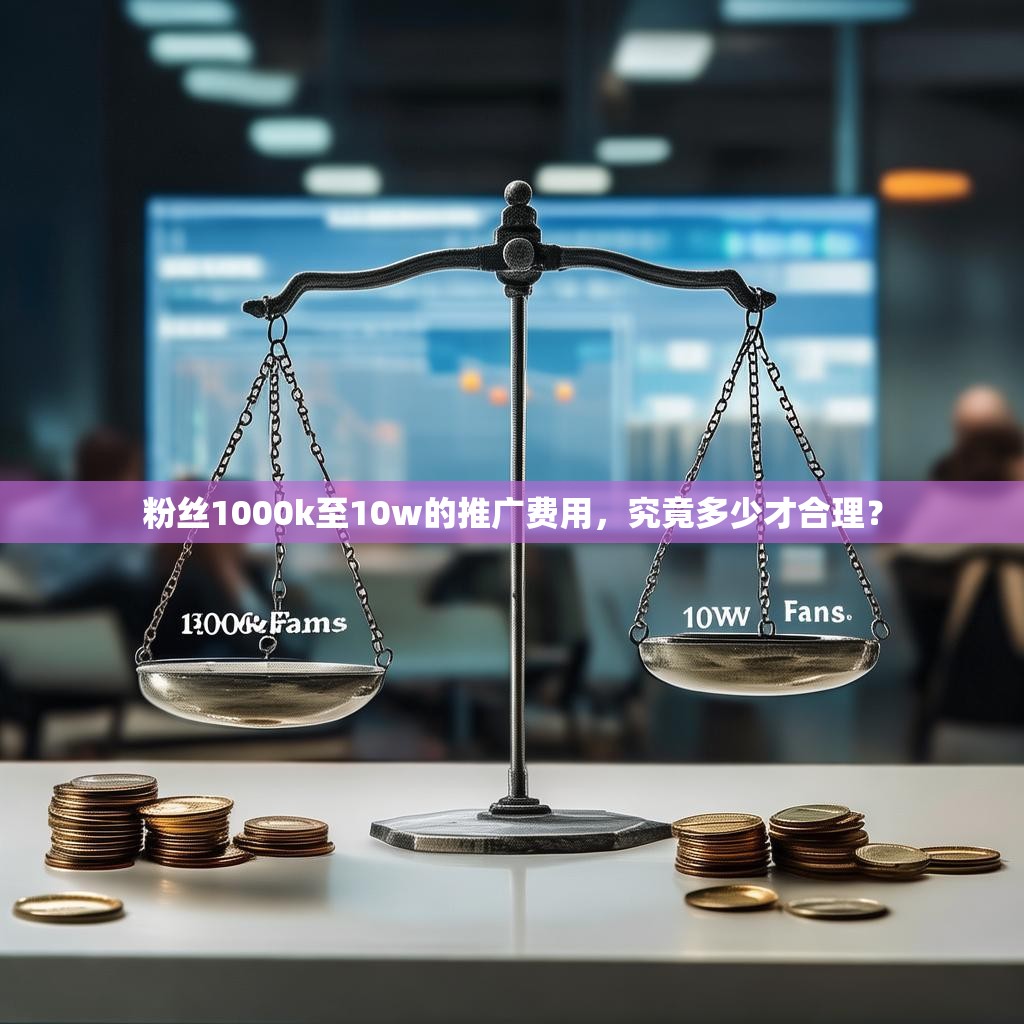粉丝1000k至10w的推广费用，究竟多少才合理？