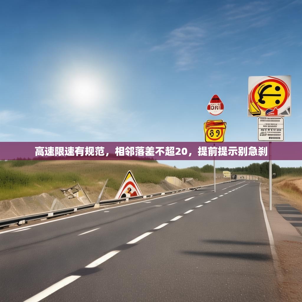 高速限速有规范，相邻落差不超20，提前提示别急刹