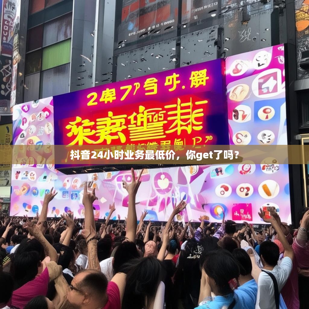 抖音24小时业务最低价，你get了吗？