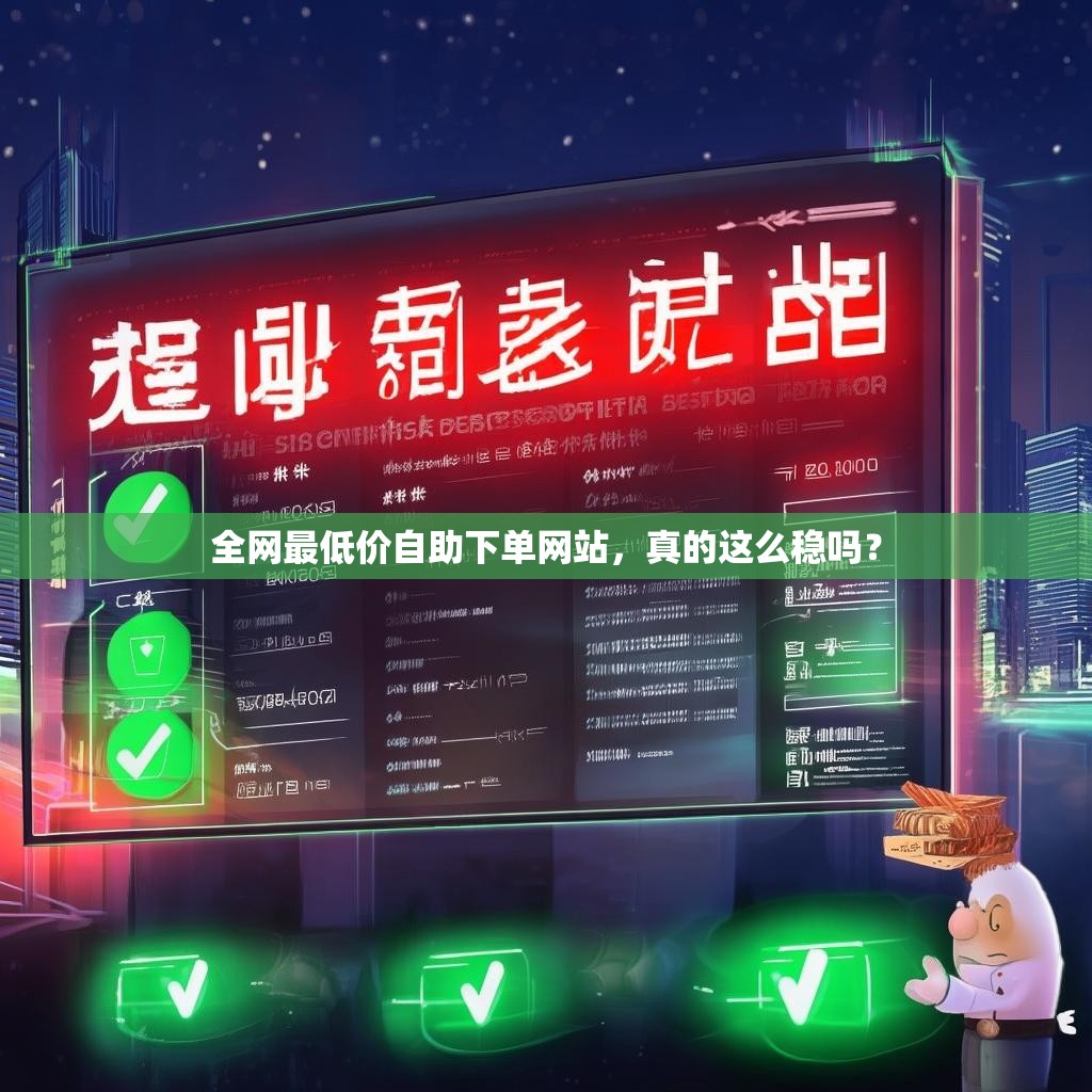 全网最低价自助下单网站，真的这么稳吗？