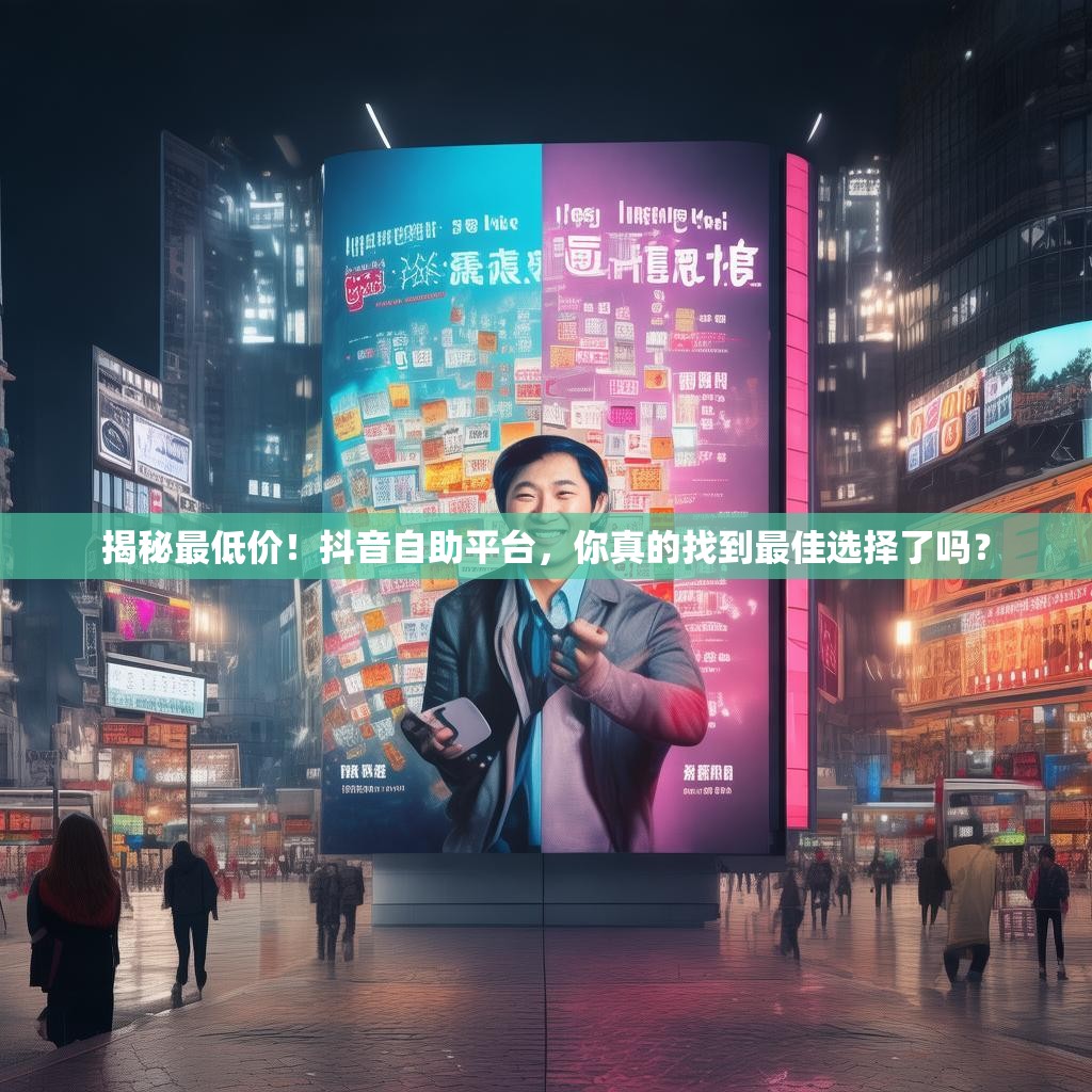 揭秘最低价！抖音自助平台，你真的找到最佳选择了吗？