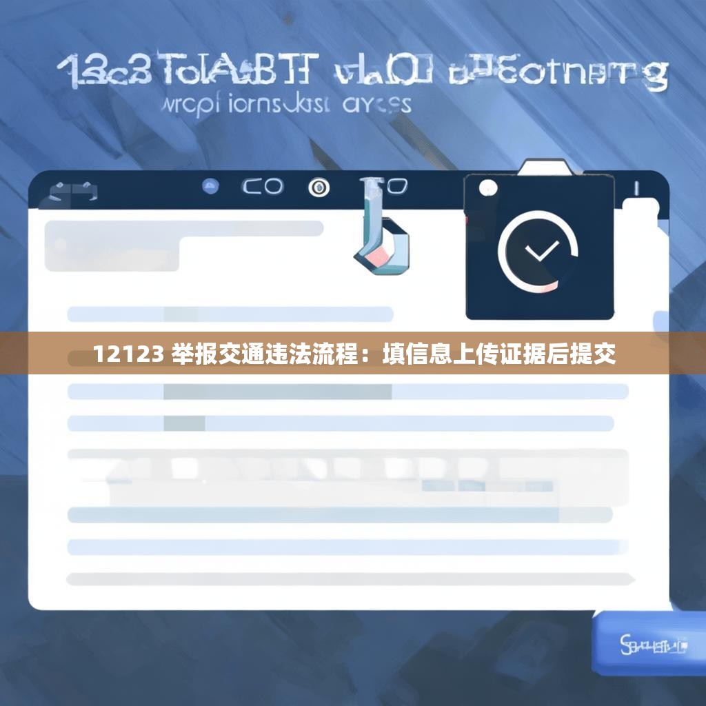 12123 举报交通违法流程：填信息上传证据后提交