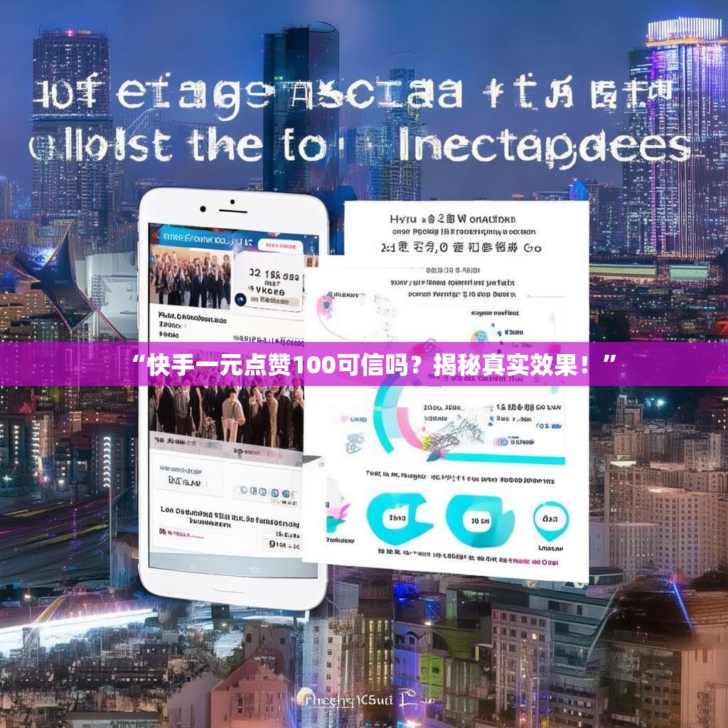 “快手一元点赞100可信吗？揭秘真实效果！”