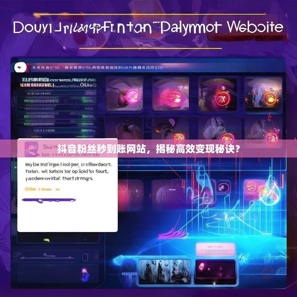 抖音粉丝秒到账网站，揭秘高效变现秘诀？