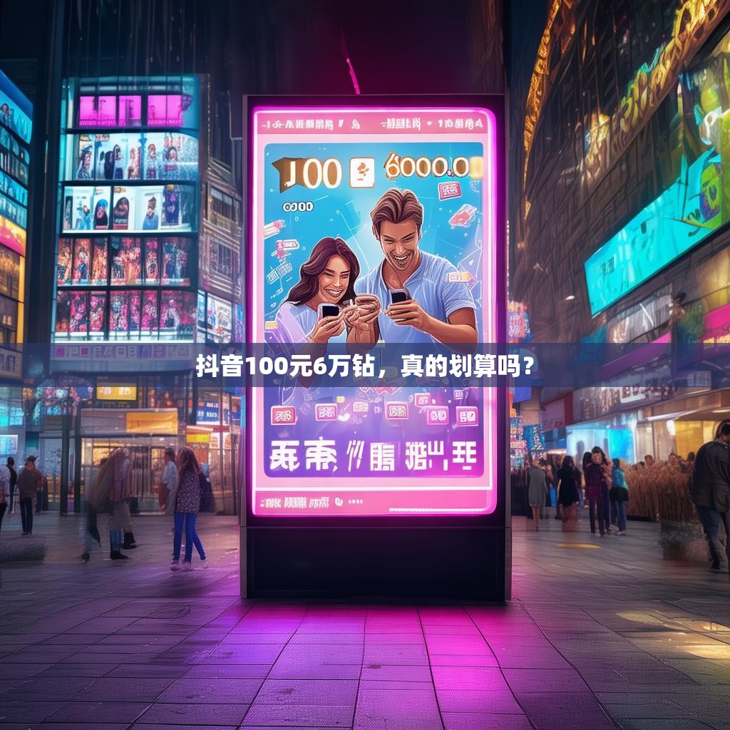 抖音100元6万钻，真的划算吗？