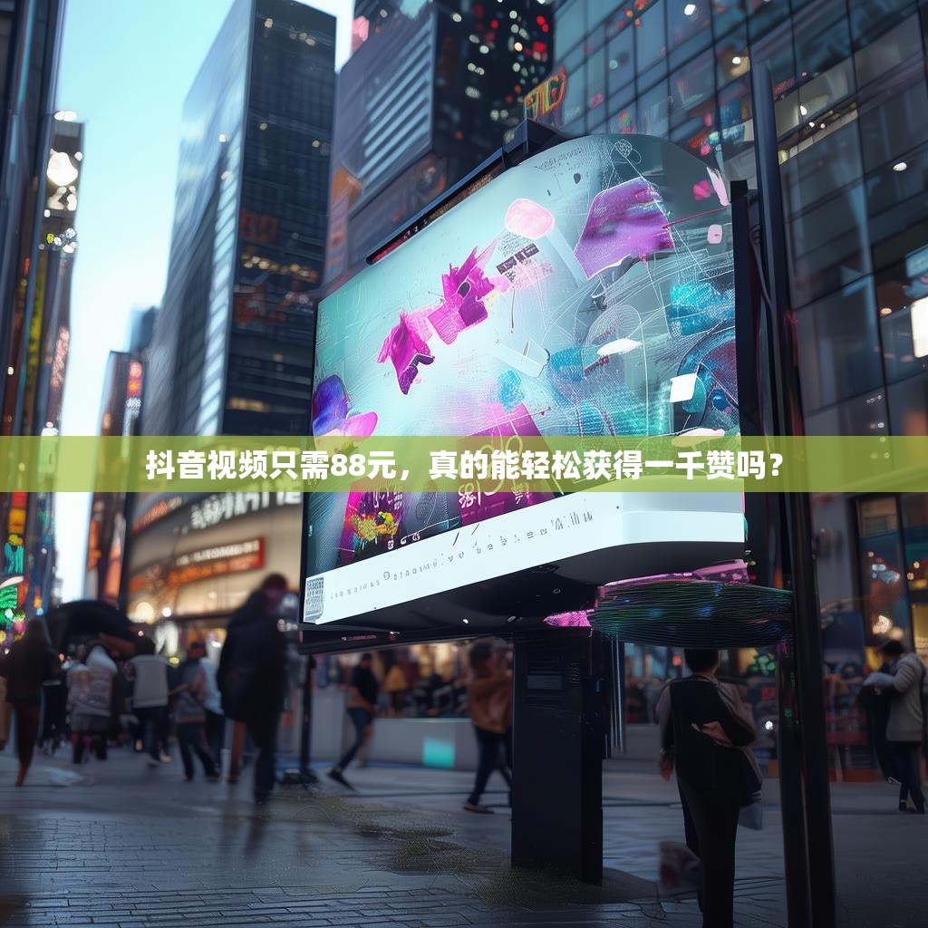 抖音视频只需88元，真的能轻松获得一千赞吗？
