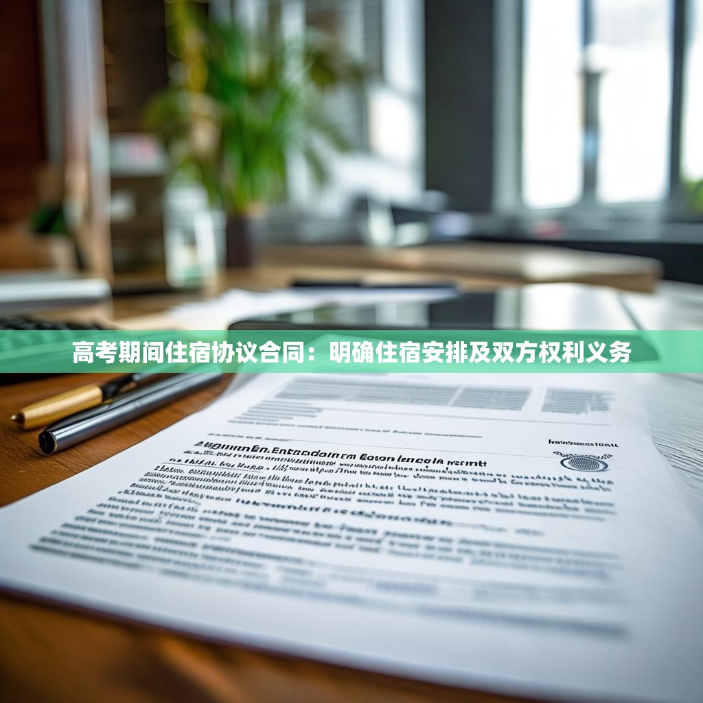 高考期间住宿协议合同：明确住宿安排及双方权利义务
