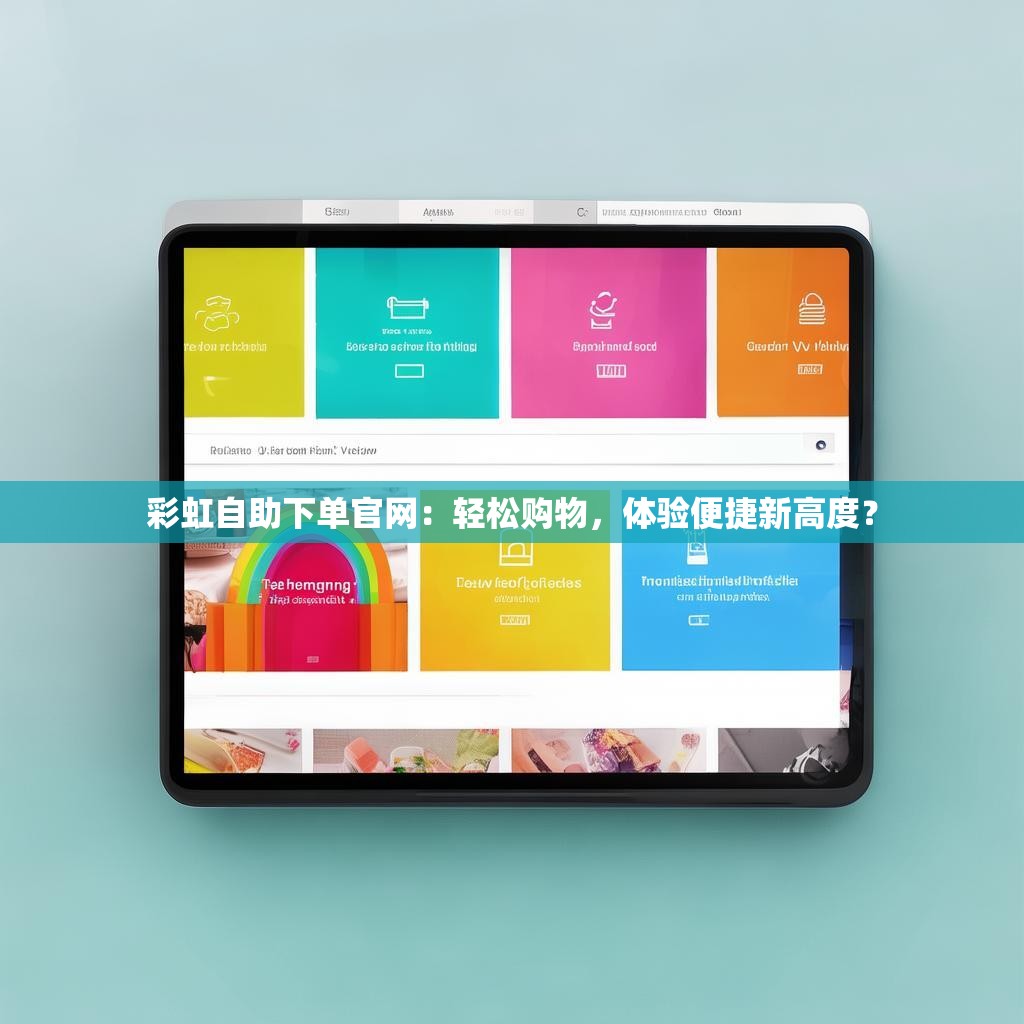 彩虹自助下单官网：轻松购物，体验便捷新高度？