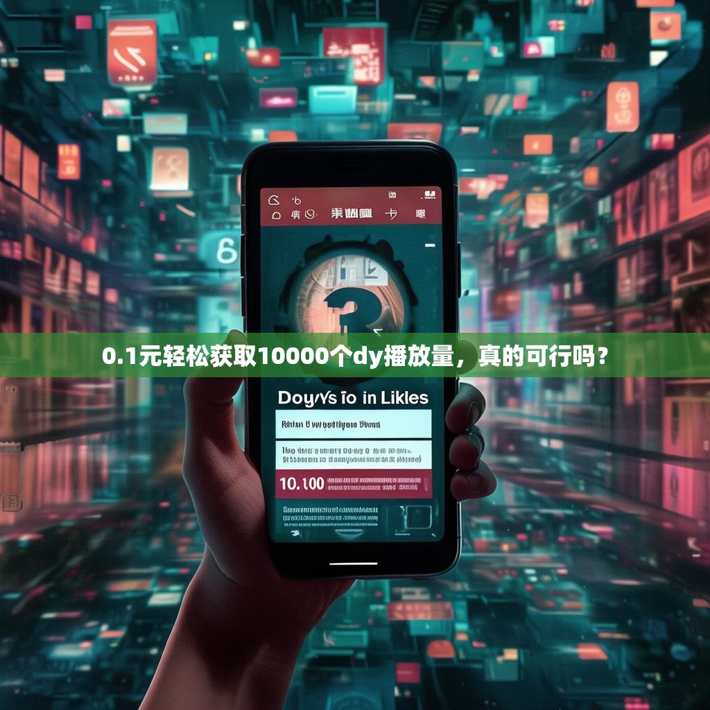 0.1元轻松获取10000个dy播放量，真的可行吗？