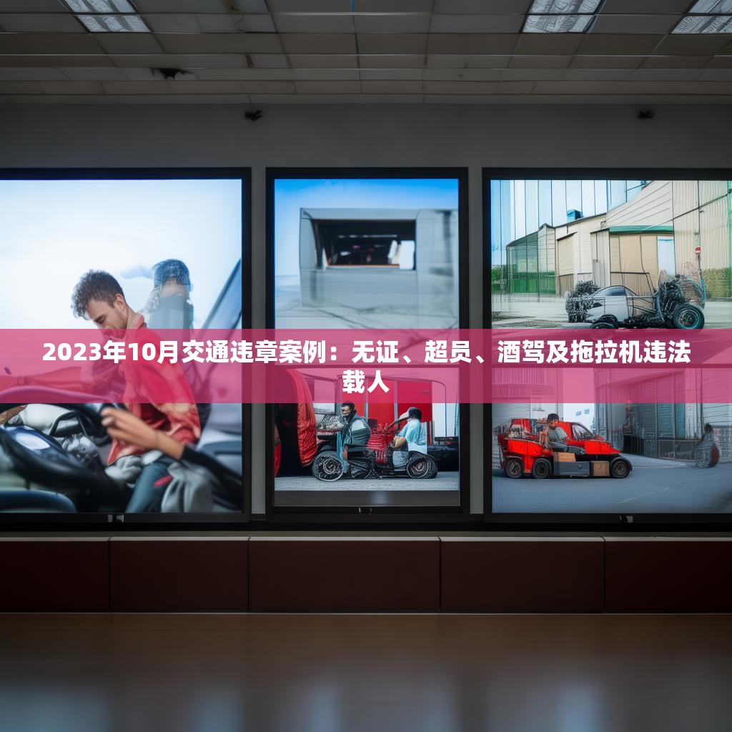 2023年10月交通违章案例：无证、超员、酒驾及拖拉机违法载人