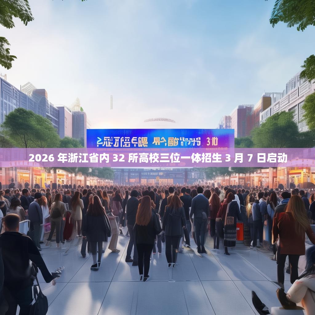 2026 年浙江省内 32 所高校三位一体招生 3 月 7 日启动