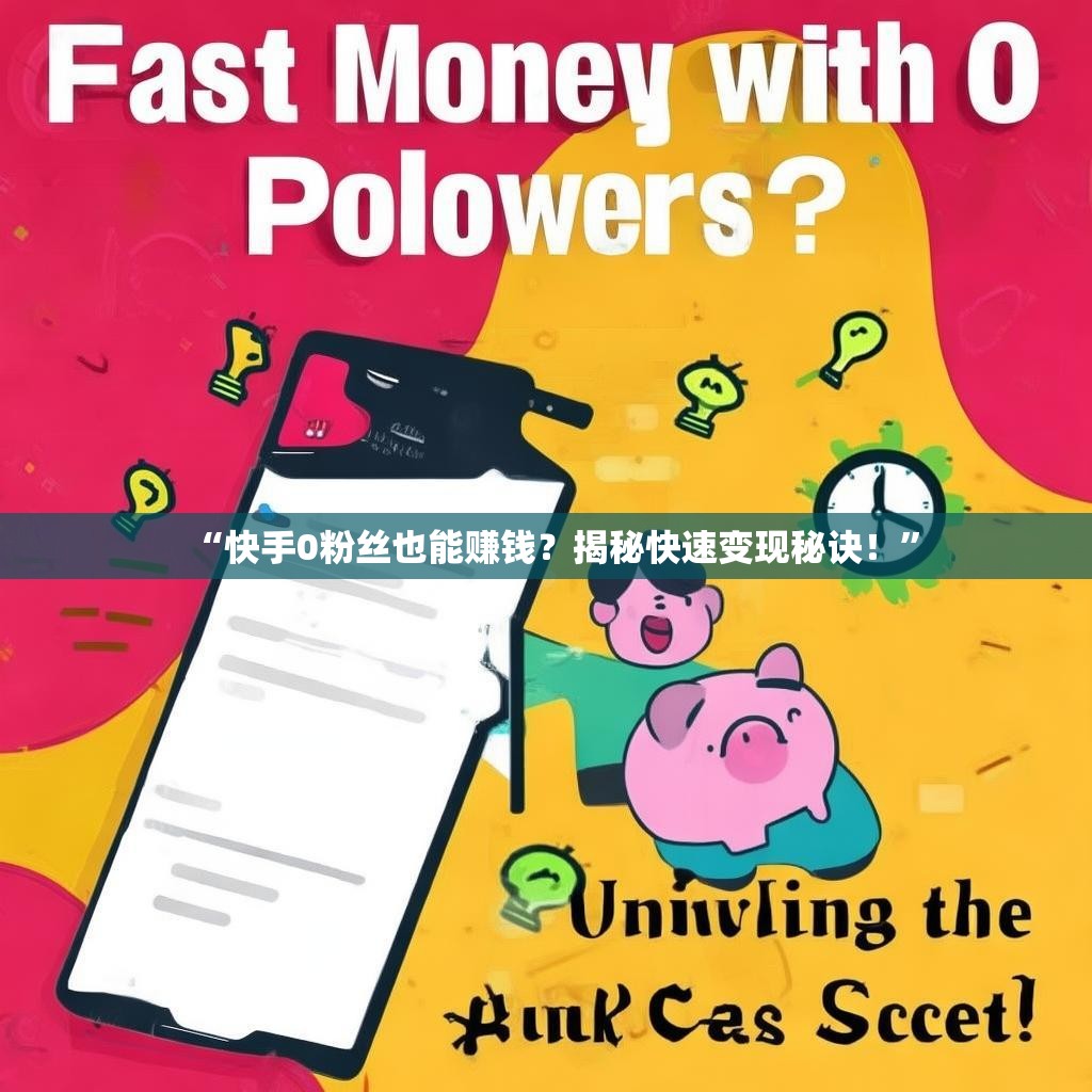 “快手0粉丝也能赚钱？揭秘快速变现秘诀！”