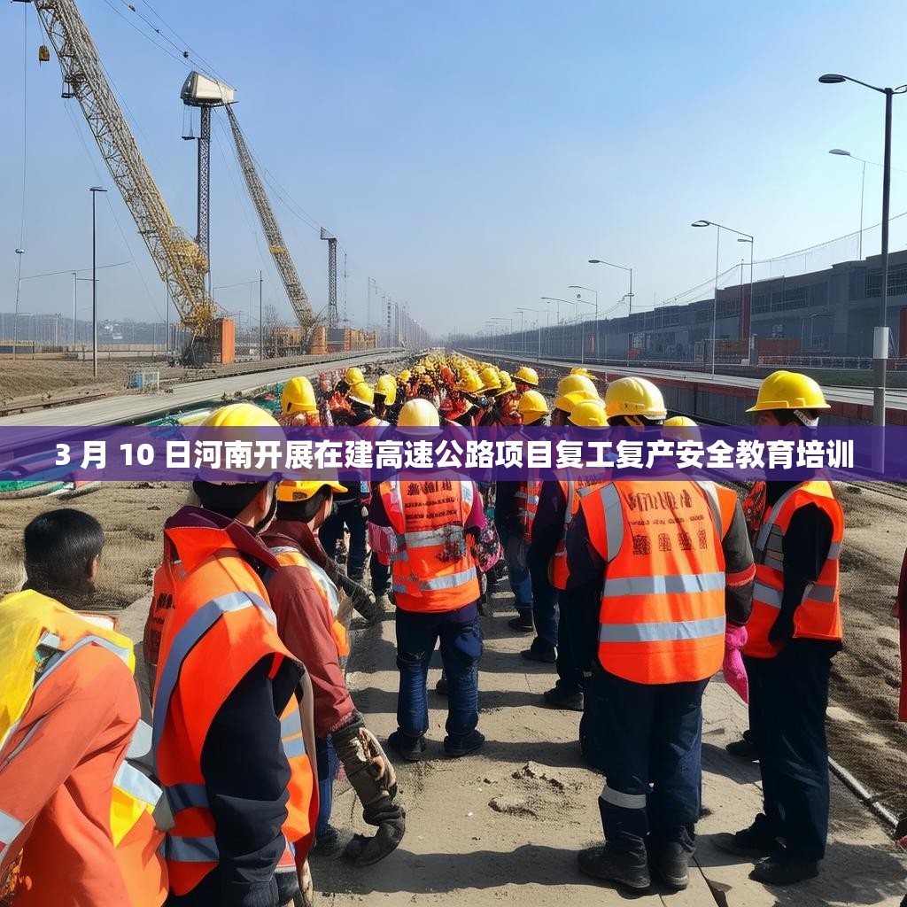 3 月 10 日河南开展在建高速公路项目复工复产安全教育培训
