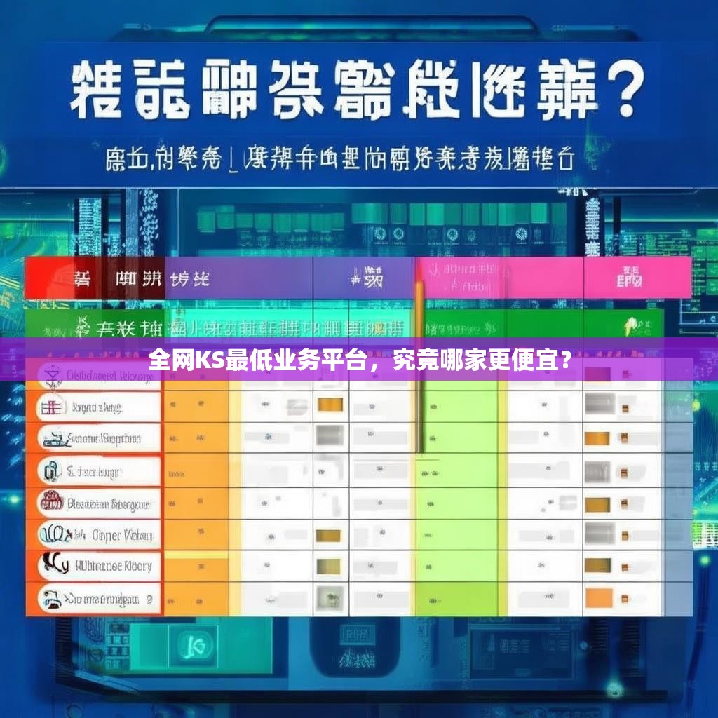 全网KS最低业务平台，究竟哪家更便宜？