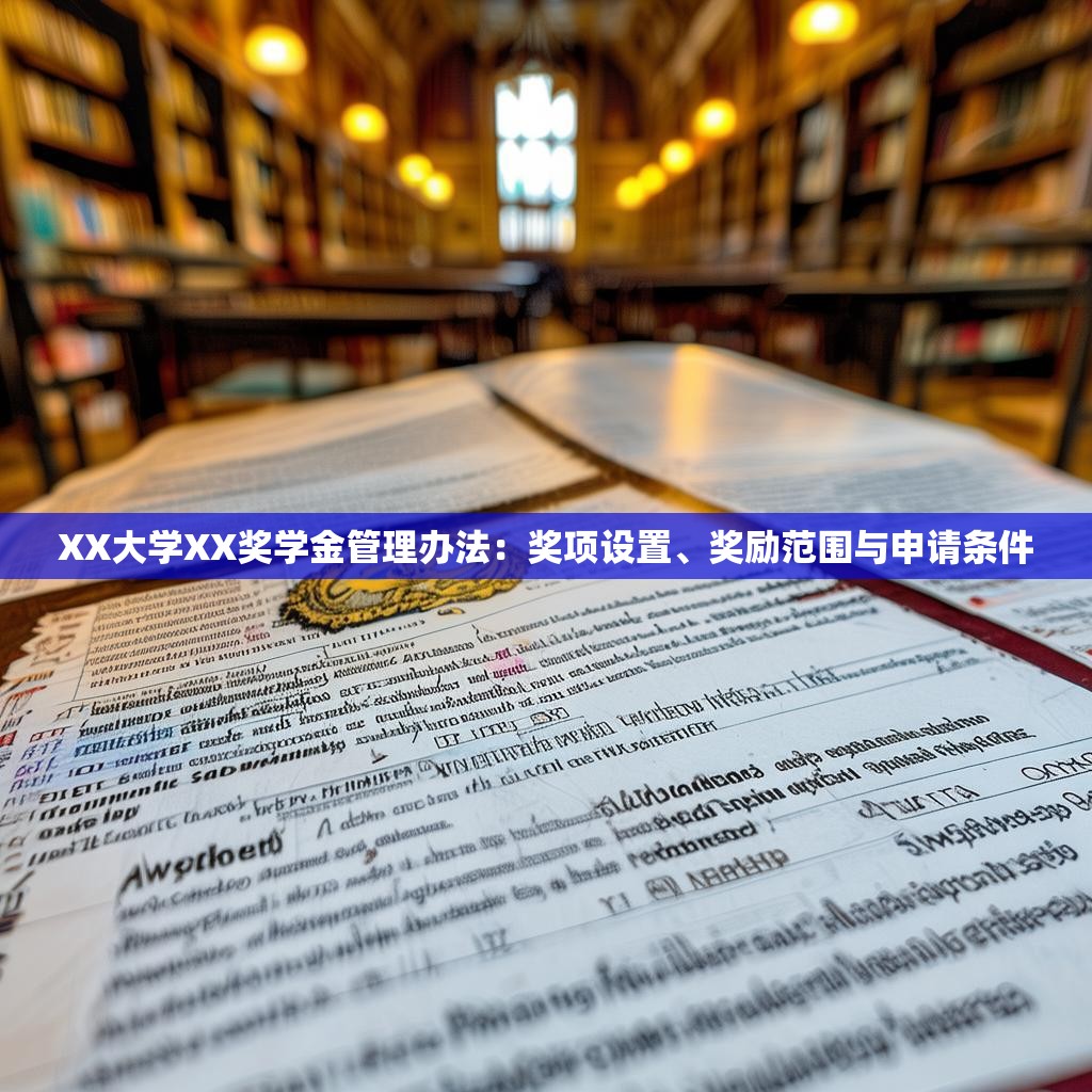 XX大学XX奖学金管理办法：奖项设置、奖励范围与申请条件