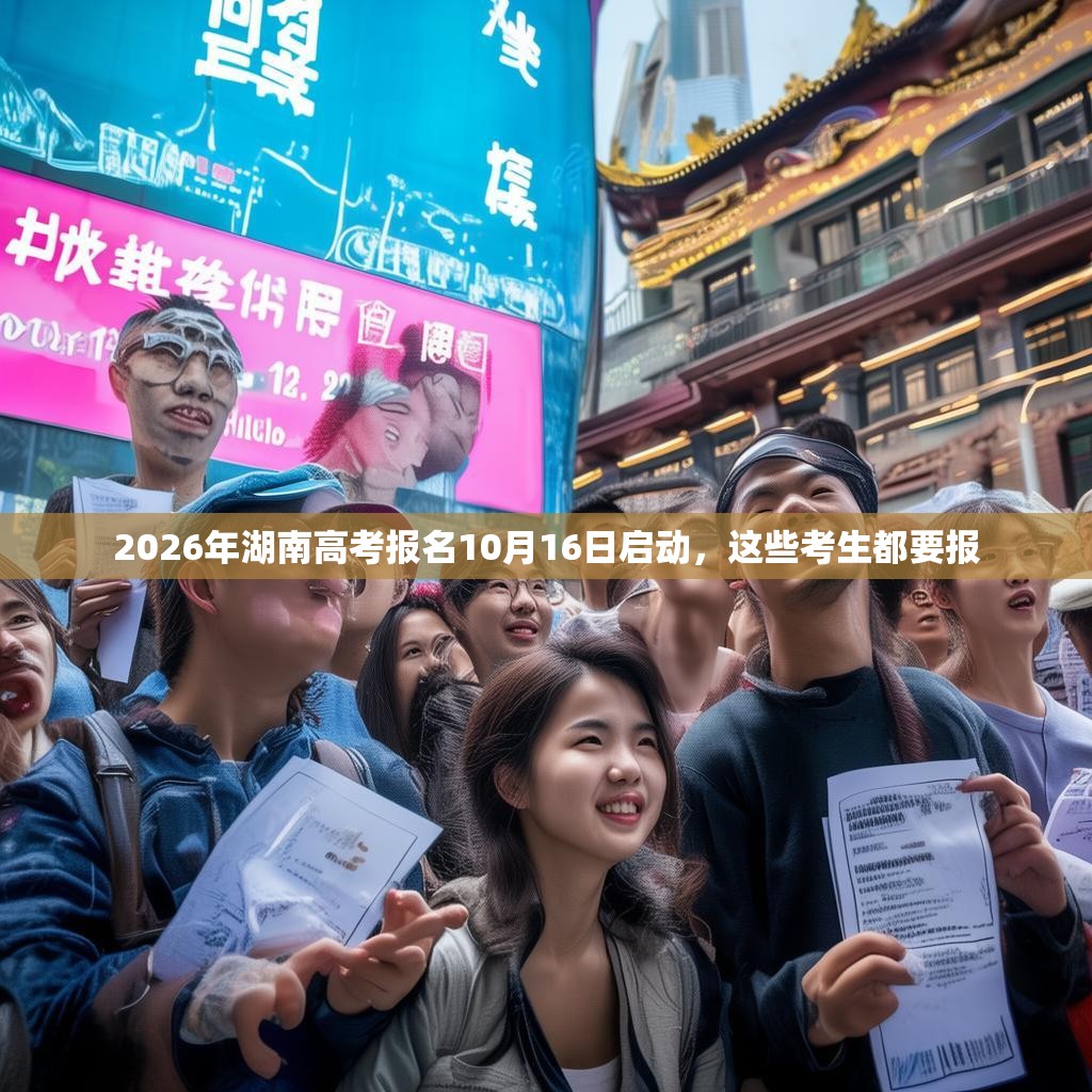 2026年湖南高考报名10月16日启动，这些考生都要报