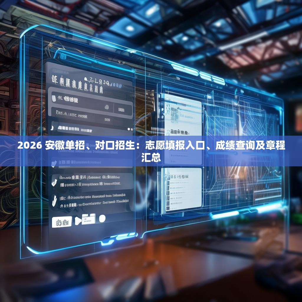 2026 安徽单招、对口招生：志愿填报入口、成绩查询及章程汇总