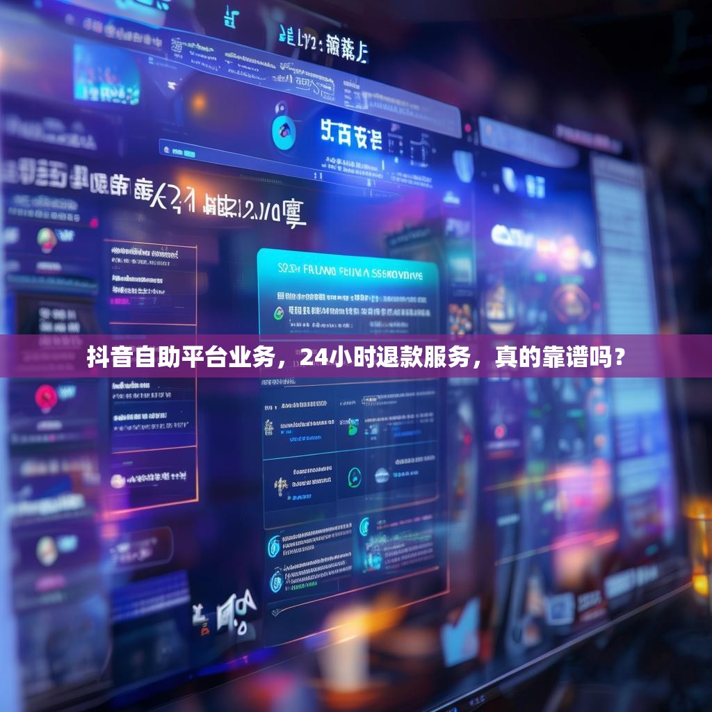 抖音自助平台业务，24小时退款服务，真的靠谱吗？