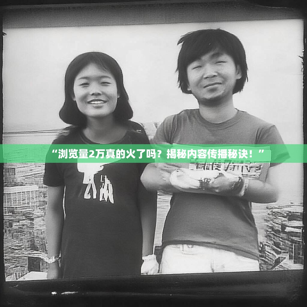 “浏览量2万真的火了吗？揭秘内容传播秘诀！”