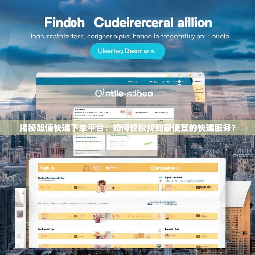 揭秘超值快递下单平台：如何轻松找到最便宜的快递服务？