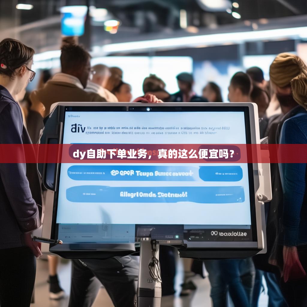 dy自助下单业务，真的这么便宜吗？