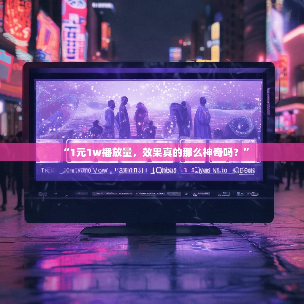 “1元1w播放量，效果真的那么神奇吗？”