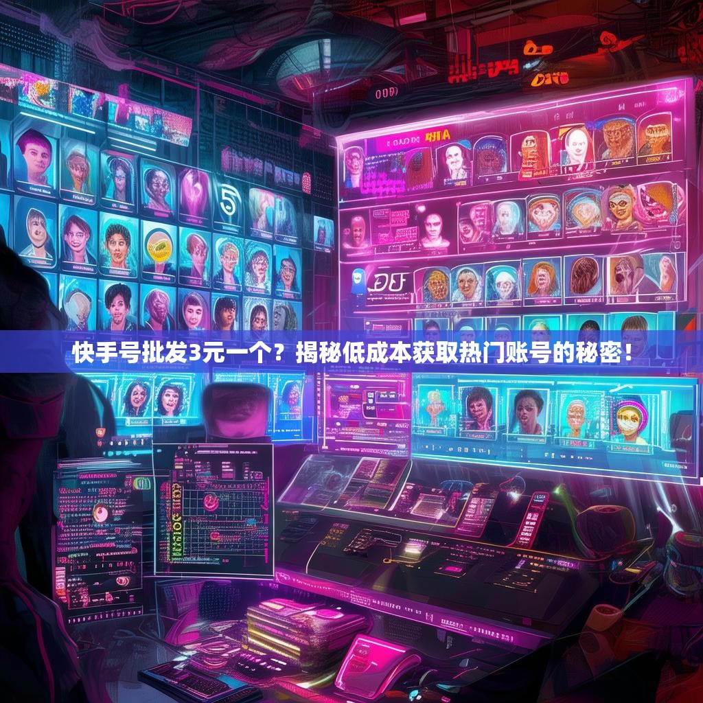 快手号批发3元一个？揭秘低成本获取热门账号的秘密！