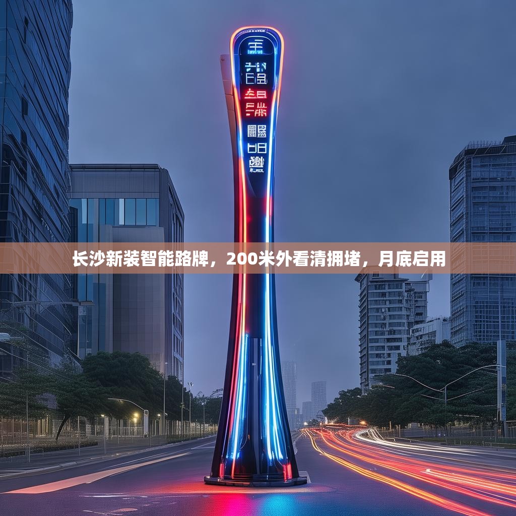 长沙新装智能路牌，200米外看清拥堵，月底启用